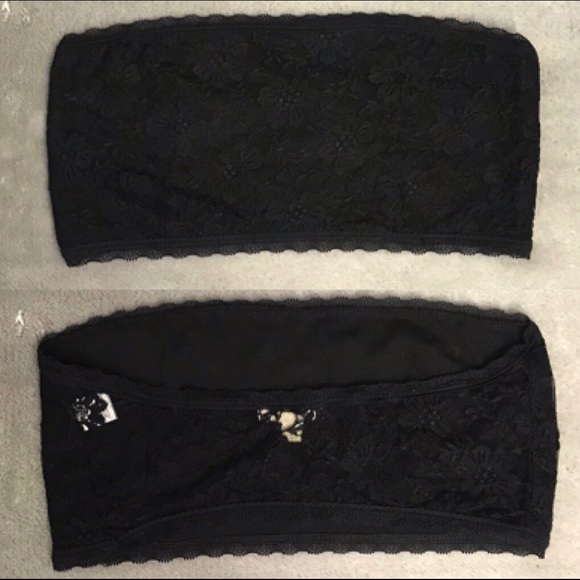 Zenana OutFitters AllOver Black Lace Tube Bra - Picture 2 of 9